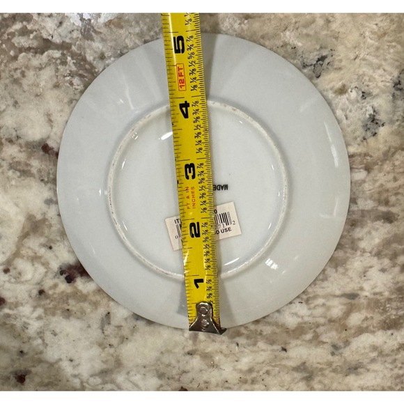 Decorative Floral Rose Porcelain Saucer White Pink Yel Gold Trim T1600 5.5 b6a - Picture 4 of 4